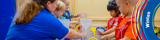 Children playing inside Winton nursery