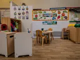 Indoor play table in Belvedere Nursery  
