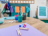 Indoor play table at Barton Moss Nursery
