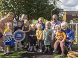 Children and nursery staff were joined by Councillor Jim Cammell and Councillor Teresa Pepper at Higher Broughton Nursery in Salford