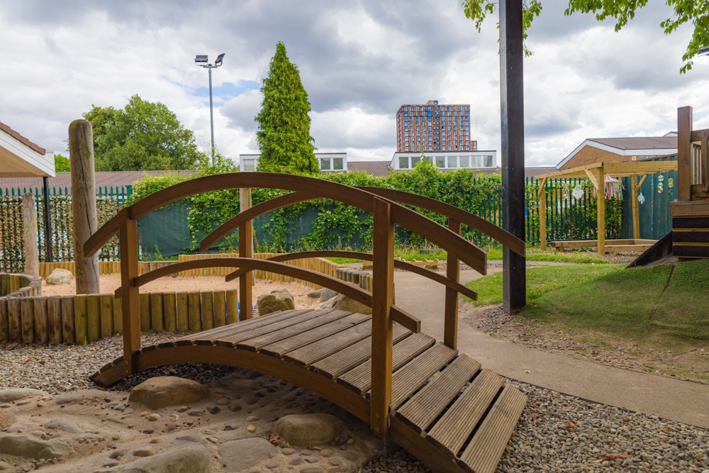 Outside play area at Belvedere Nursery