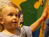 A young girl in a sensory room