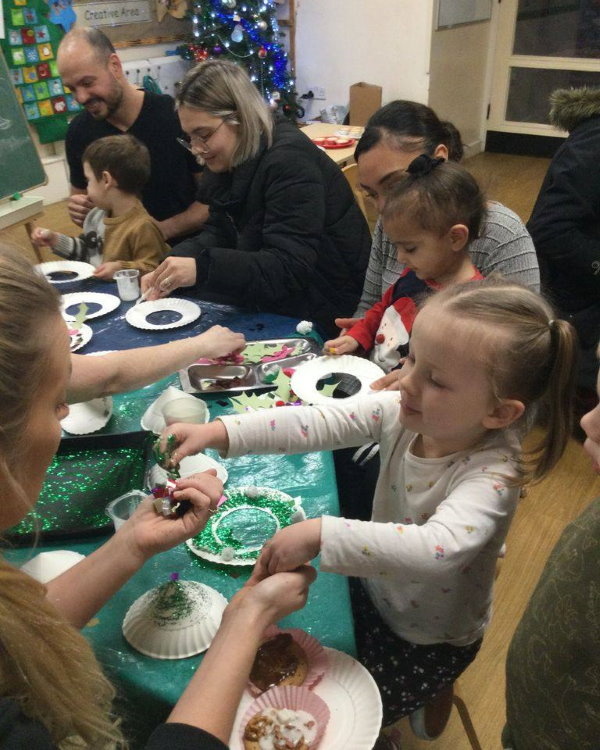 People at the Stay and Play session at the Barton Moss nursery